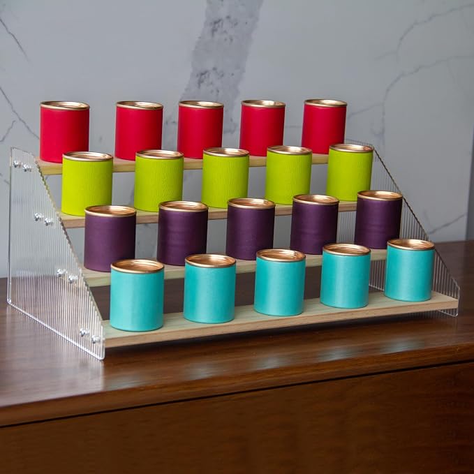 nianfeng Tiered Spice Rack, 4-Tier Spice Pantry Kitchen Cabinet Organizer - Image 8