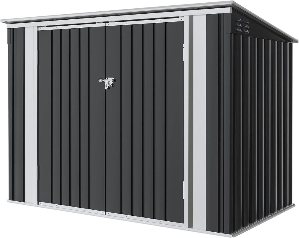 Greesum 5.8x3.3 FT Outdoor Storage Shed Metal Garbage Shed