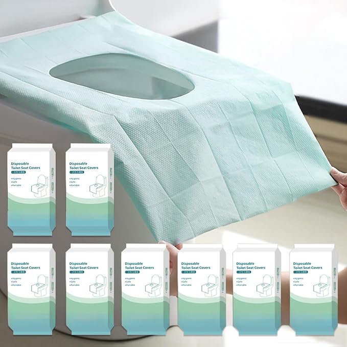 80 Pack Toilet Seat Covers Disposable 16x24 Inch XL Portable Toilet Liners by RGQPHANTOM