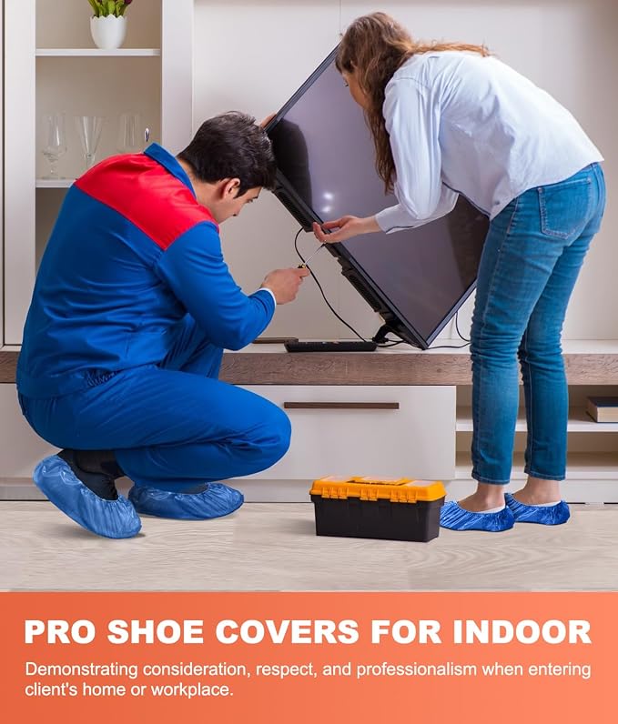Shoe Covers Disposable – 100 Pack, Roll-Pack CPE Boot Covers, Waterproof - Image 7
