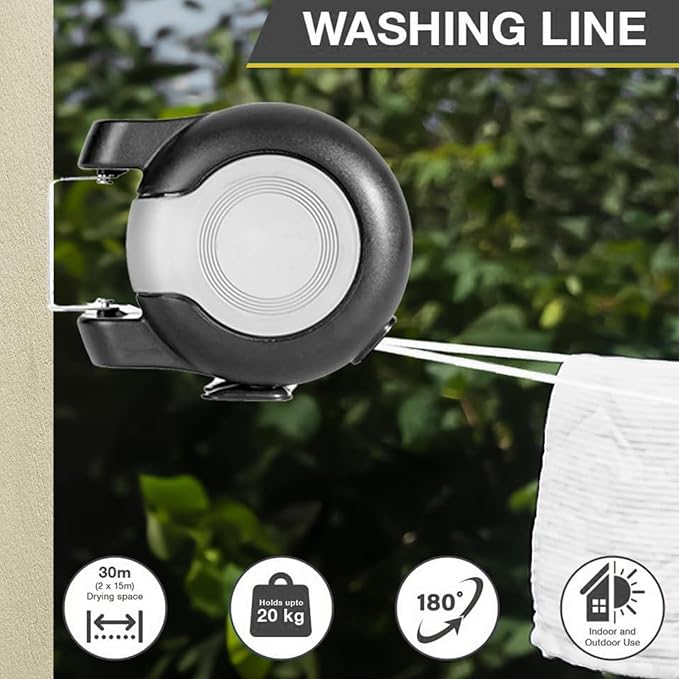 Retractable Double Clothesline – 49 ft x 2 Heavy Duty Clothes Line - Image 6