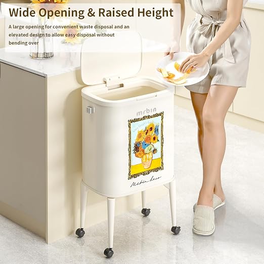 MRBIN Metal Kitchen Trash Can - Image 3