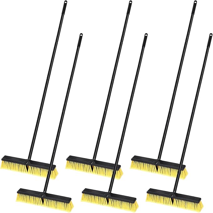 Zhehao 6 Pack 18 Inches Push Broom Outdoor, Concrete Floor Cleaning by Zhehao