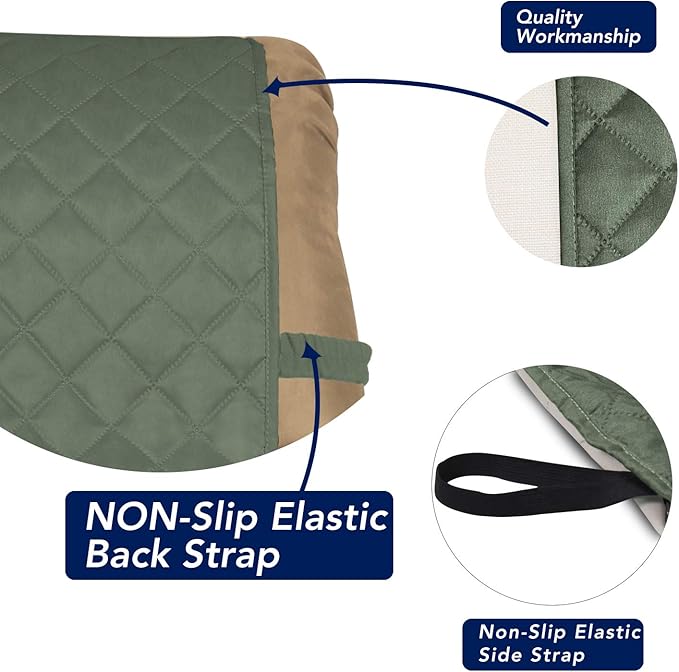 PureFit Reversible Quilted Recliner Sofa Cover, Water Resistant Slipcover - Image 3