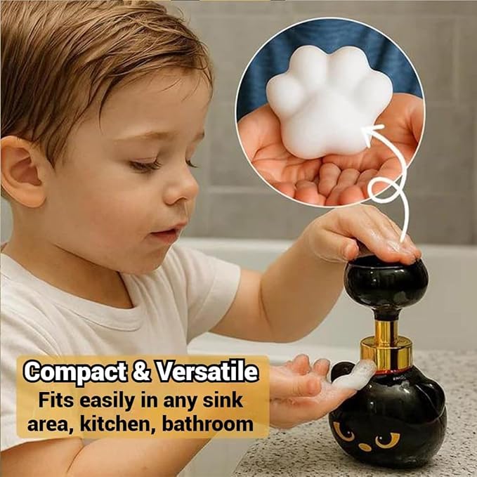 Cute Cat Paw Foam Soap Dispenser, Foaming Hand Dispensers - Image 3