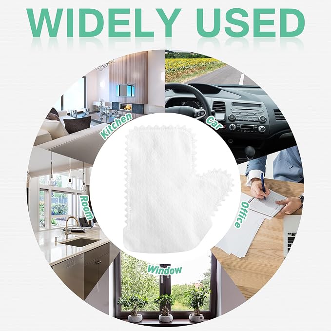 60 Pieces White Microfiber Dusting Gloves Artisan Dusting Mitt Microfiber Cloth - Image 4