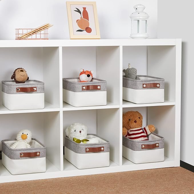 DULLEMELO Storage Baskets Bins for Organizing, Small Fabric Baskets for Shelves - Image 4