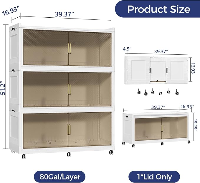 240 Gallon Extra Large Collapsible Storage Bin - Image 2