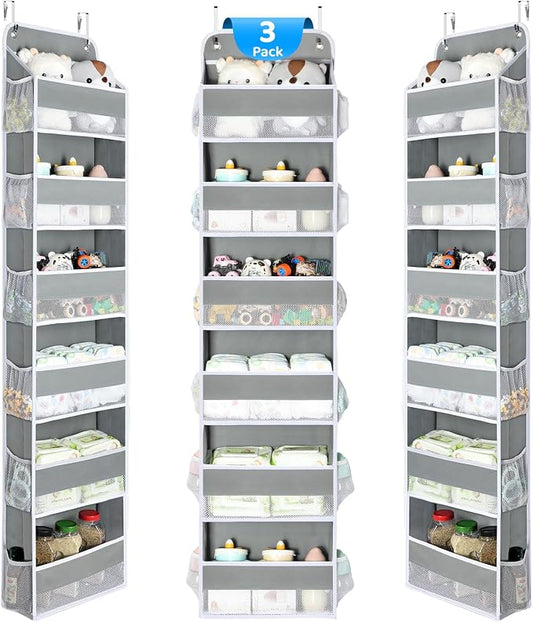 Yecaye 3 Pack Over The Door Organizer, 6-Tier Closet Door Hanging Organizer by Yecaye