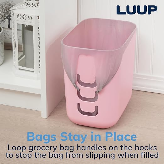 STORi Luup Bathroom Wastebasket, Secure Grocery Bags, Plastic Garbage Container - Image 4