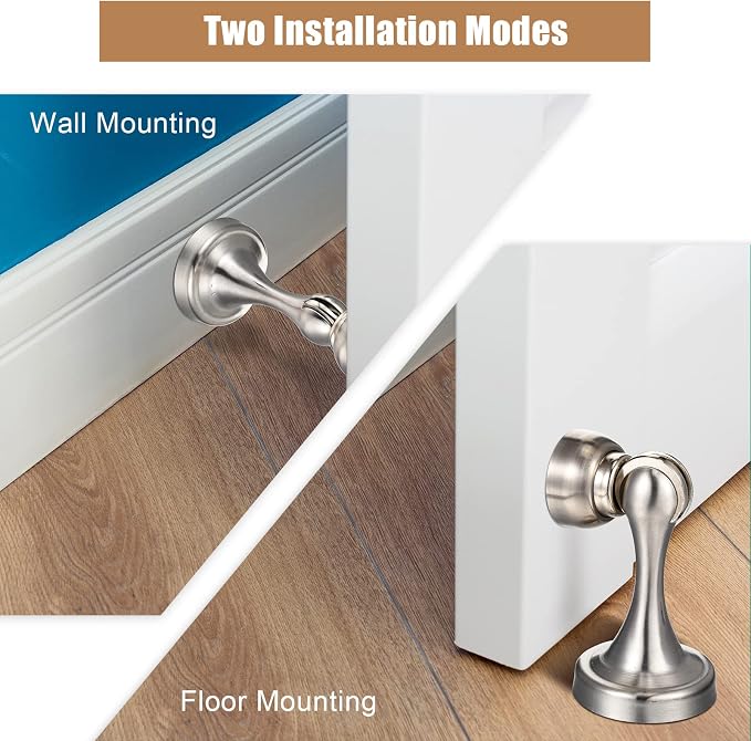 8 Pcs Magnetic Door Stoppers Stainless Steel Door Stops Magnetic Catch Holder - Image 6