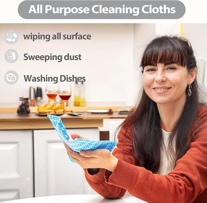 Disposable Cleaning Cloths Dry Handi Wipes Reusable Dish Cloths Multi Use - Image 4