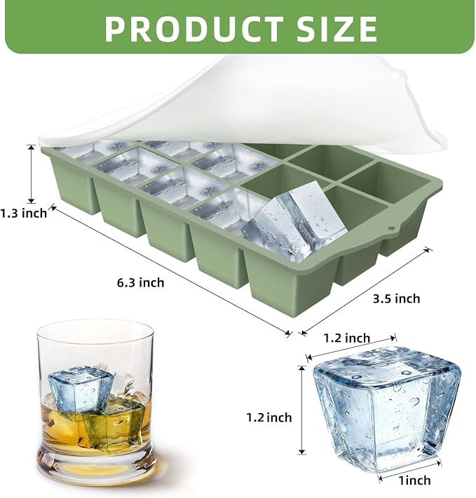 Silicone Ice Cube Tray, 2 Pack Easy-Release Stackable Ice Trays - Image 4