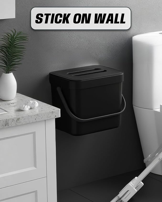 Countertop Compost Bin Kitchen, 1.8 Gallons Hanging Trash Can - Image 6