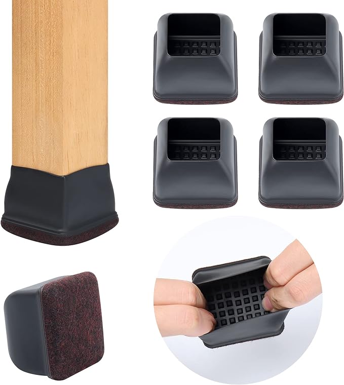 Ezprotekt 24 Pcs Square Chair Leg Floor Protectors by VisittheEzprotekt