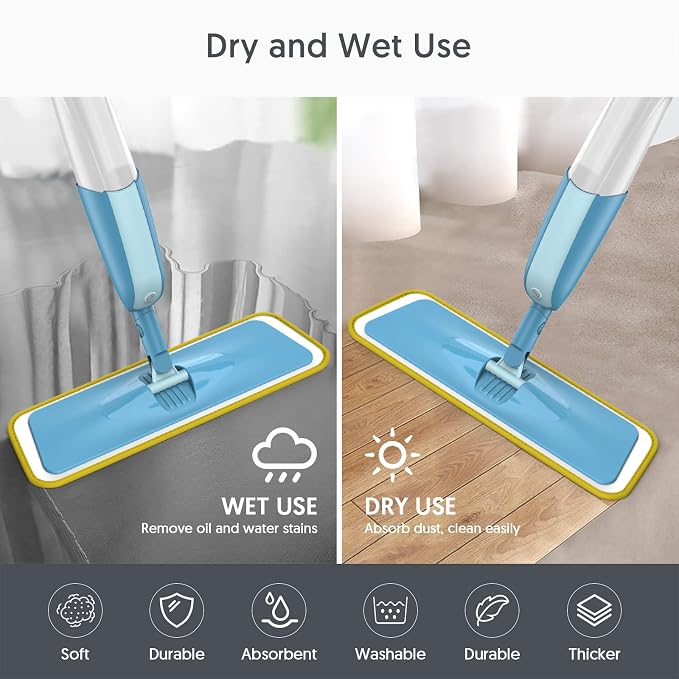 7 Count Reusable Mop Pads for Swiffer PowerMop -MEXERRIS Microfiber Wet Mops - Image 5