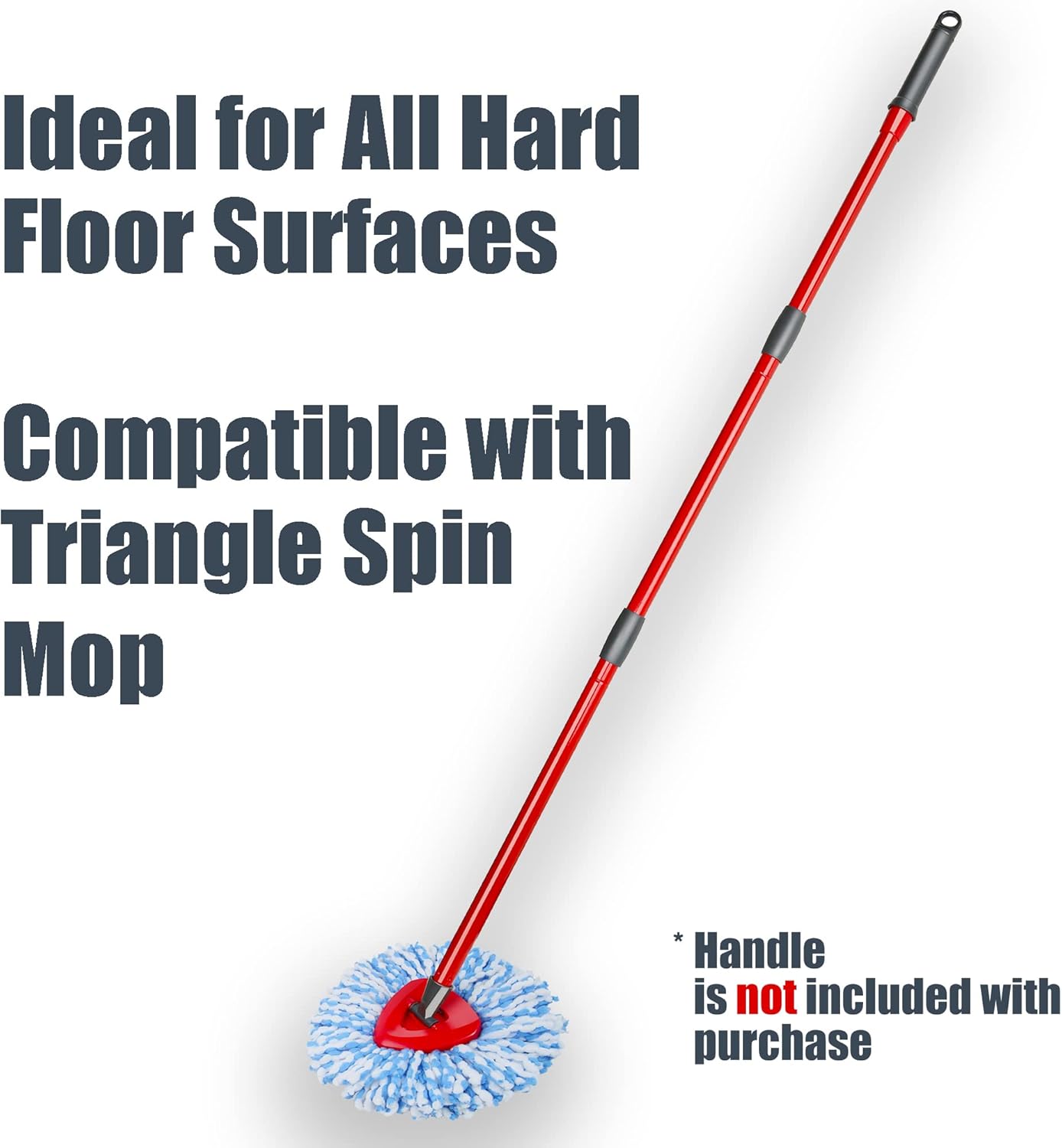 homsis 7 Pack Mop Replace Head for 2-Tank Spin Mop Compatible with Ocedar Rinse Clean - Mop Refills Made of Microfiber, Deep Cleaning Machine Washable and Easy-to-Replace