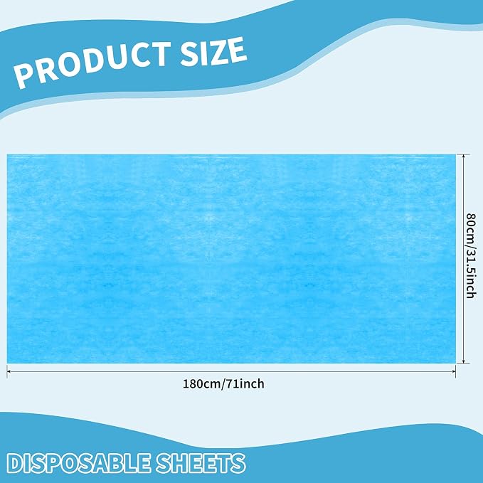 Breling 100 Pcs 31.5 x 71 Inch Disposable Bed Sheets Oil-proof PE Film Massage - Image 3