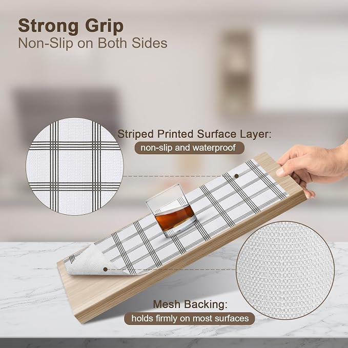 OcePor Non-Adhesive Drawer and Shelf Liner 12IN x 20FT，Non Slip Cabinet and - Image 2