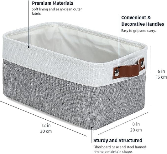OrganiHaus Small Fabric Storage Bins - Image 2