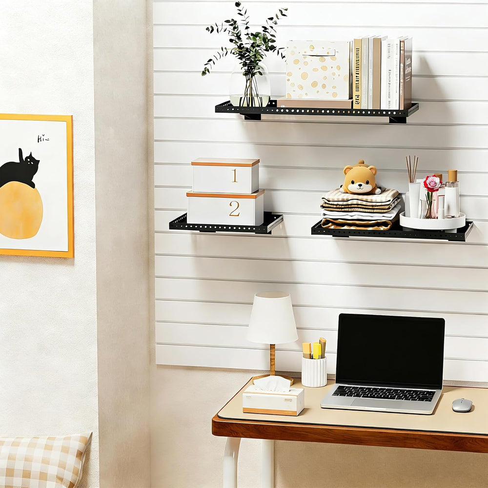 Heavy Duty Slatwall Shelf 16x12Inch, Steel Slatwall Accessories Storage Rack ...
