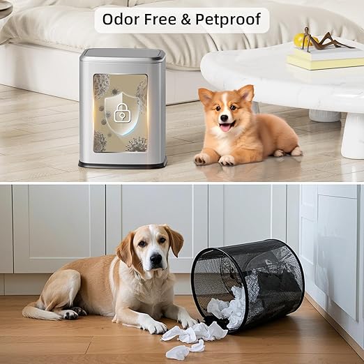 8L/2.1 Gal Small Bathroom Trash Can - Image 3