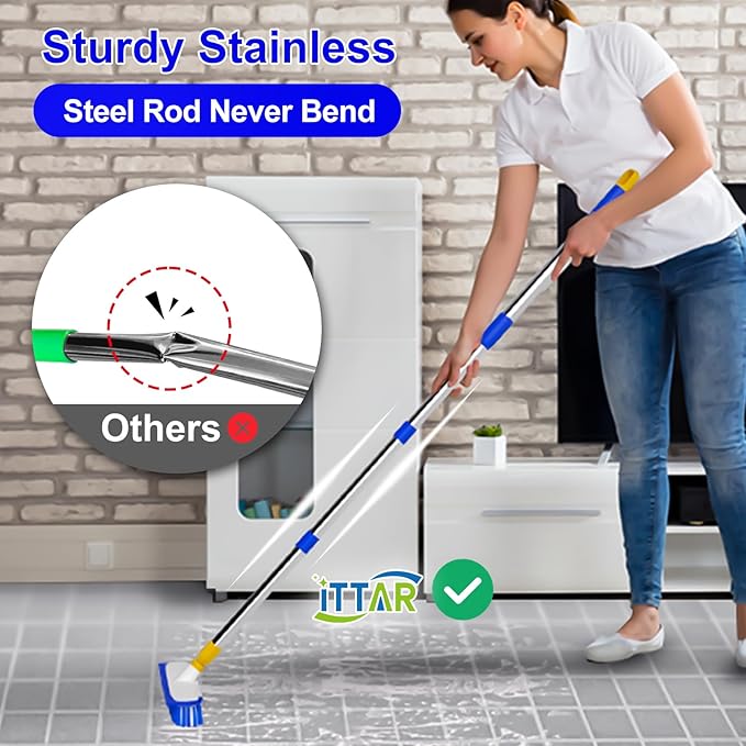 ITTAR 12" Wide Floor Scrub Brush - Image 7