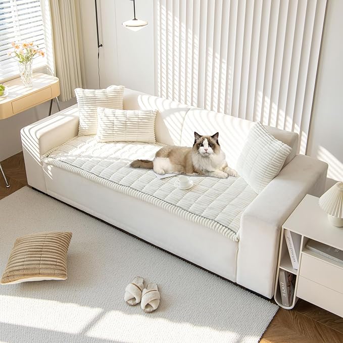OTOB Couch Covers for Dogs Washable, Non Slip Plush Sofa Cover Kids Pet by OTOB