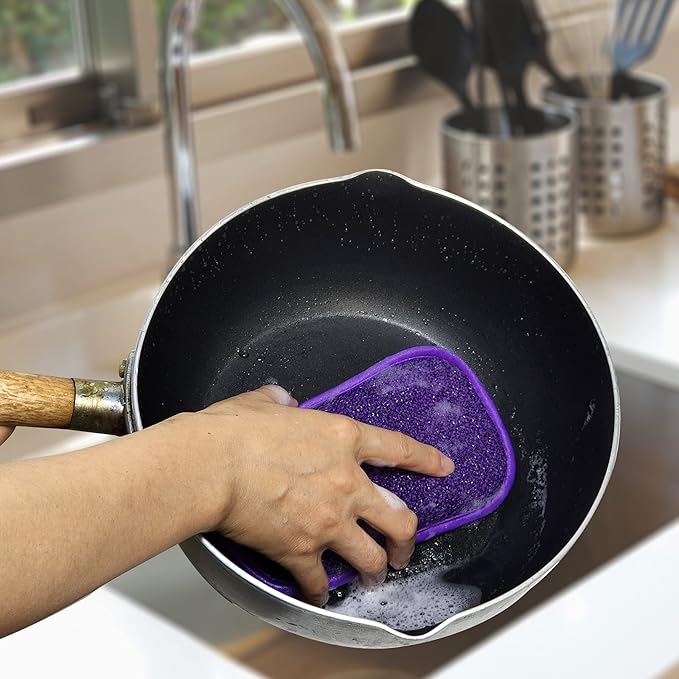 Kitchen Dish Sponge Scrubber Non Scratch, Dishcloth No Odor Reusable Washable - Image 5