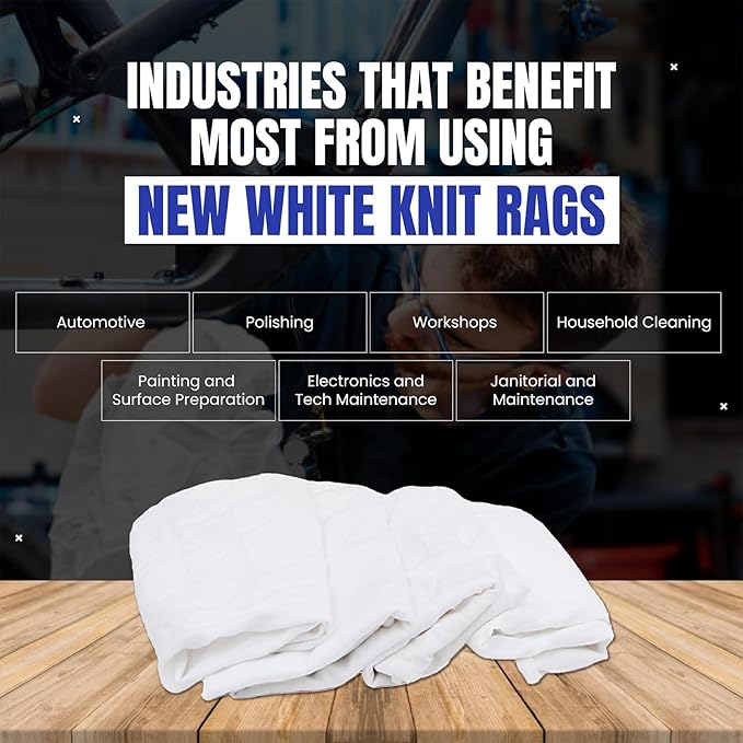 Premium White T-Shirt Cleaning Rags – White Cotton Rags - Image 5