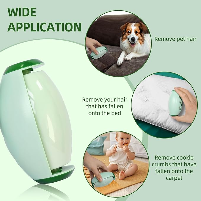 2 Pack Reusable Lint Roller Portable Mini Lint Remover Cat Pet Hair Rollers - Image 5