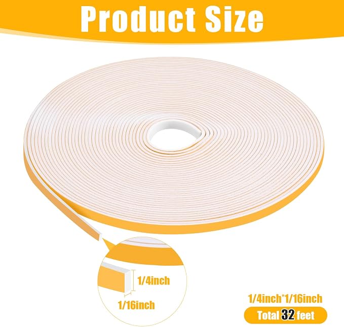 32Feet Weather Stripping Seal 1/4 Inch X 1/16 Inch - Image 2
