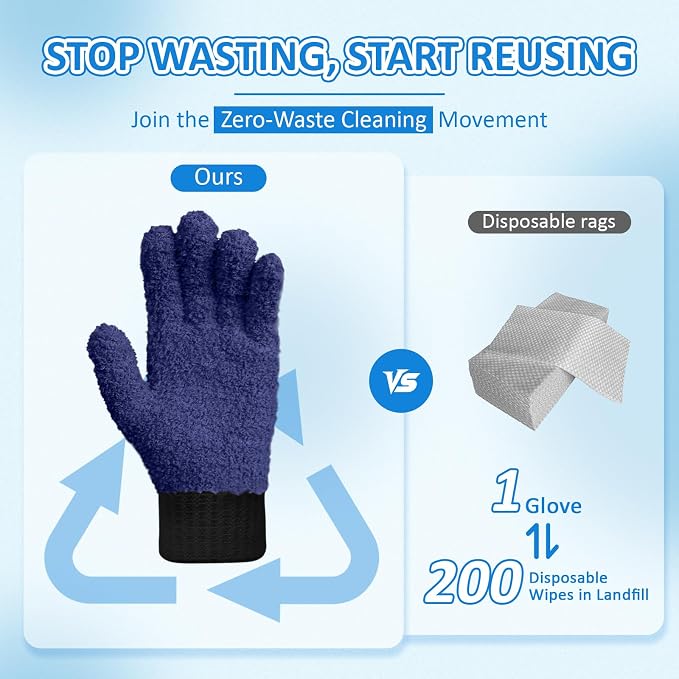 MIG4U 2 Pairs Microfiber Gloves - Image 7