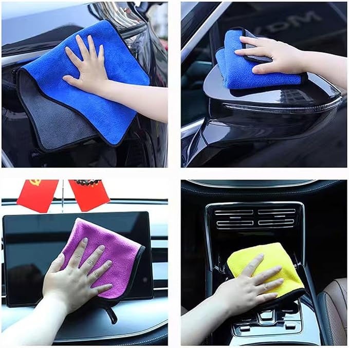 10 Pack Premium Microfiber Towels Coral velvet Washing and Detailing Towels - Image 2