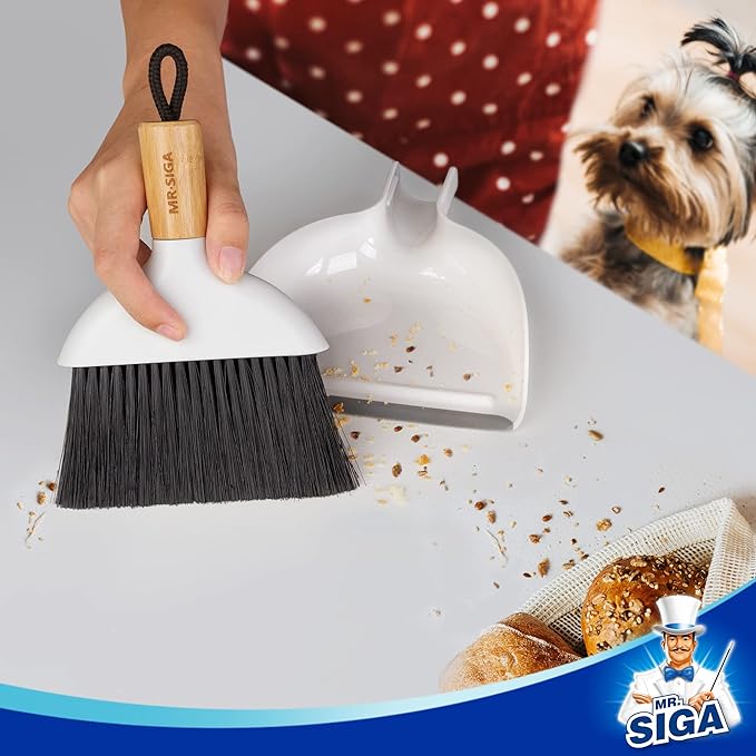 MR.SIGA Mini Dustpan and Brush Set, Portable Cleaning Brush and Dustpan Combo - Image 4
