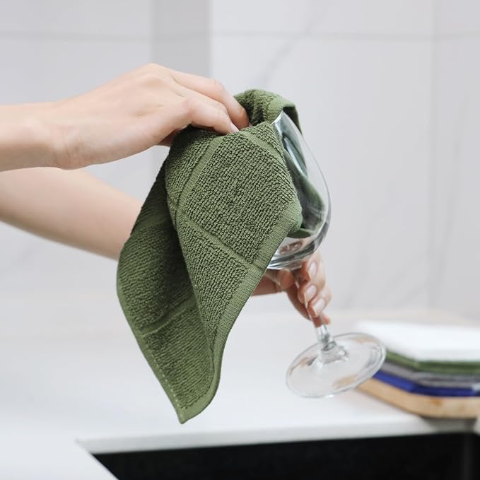 Glynniss Dishcloths Kitchen Highly Absorbent Dish Rags 100% Cotton Dish Cloths - Image 6