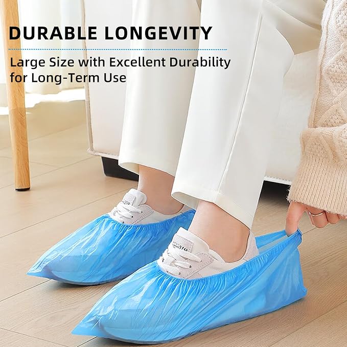 200 Pcs Shoe Covers Disposable Non Slip, Waterproof Shoe Covers Disposable - Image 3