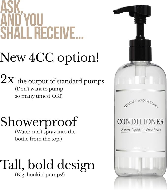 Clear Refillable Shampoo and Conditioner Bottles - Image 4