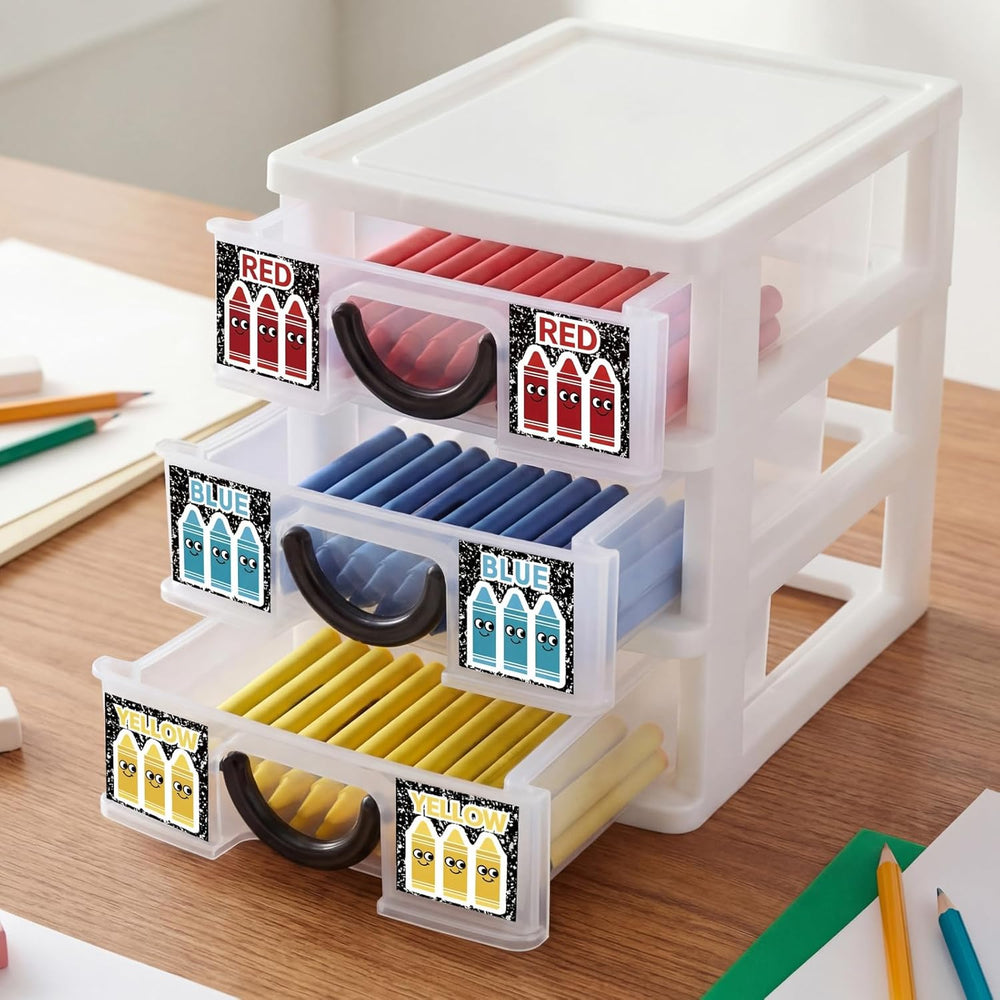 Wenqik 12 Pcs/ 4 Pack Plastic Crayon Organizer for Classroom Back to School