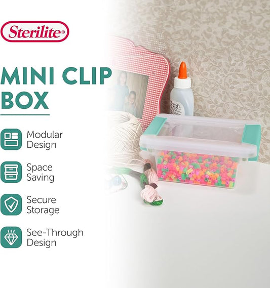 Sterilite 24-Pack Clip Box, Stackable Clear Plastic Bins - Image 2