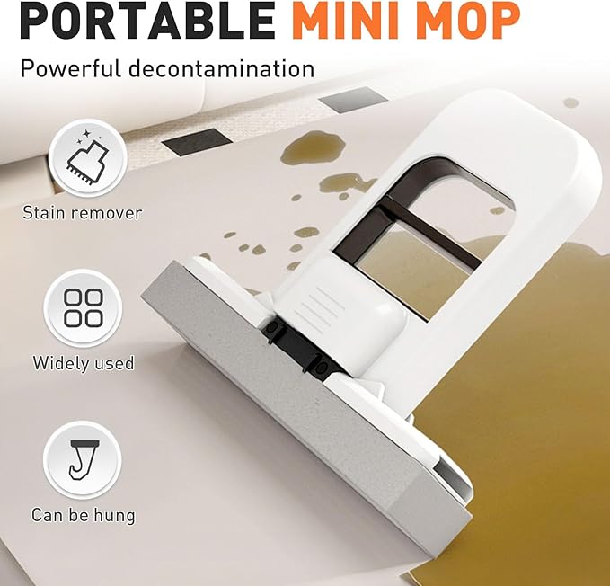 Mini Foldable Desktop Mop, 2026 New Portable Cleaning Sponge Mop - Image 6