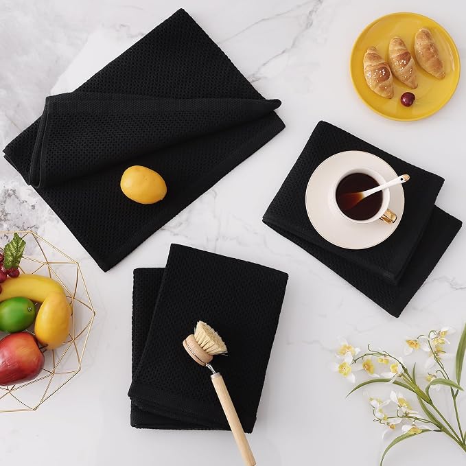 Homaxy 100% Cotton Oversized Waffle Weave Kitchen Dish Towels, Ultra Soft - Image 7
