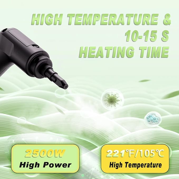 2500W Handheld Steam Cleaner, Portable Car Steamer - Image 2