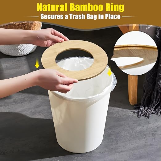 White Trash Can for Bedroom - Image 4