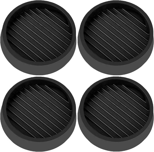 3X3 Round Rubber Caster Cups, Non Slip Furniture Pads, Anti-Slip Gripper by VOCOMO