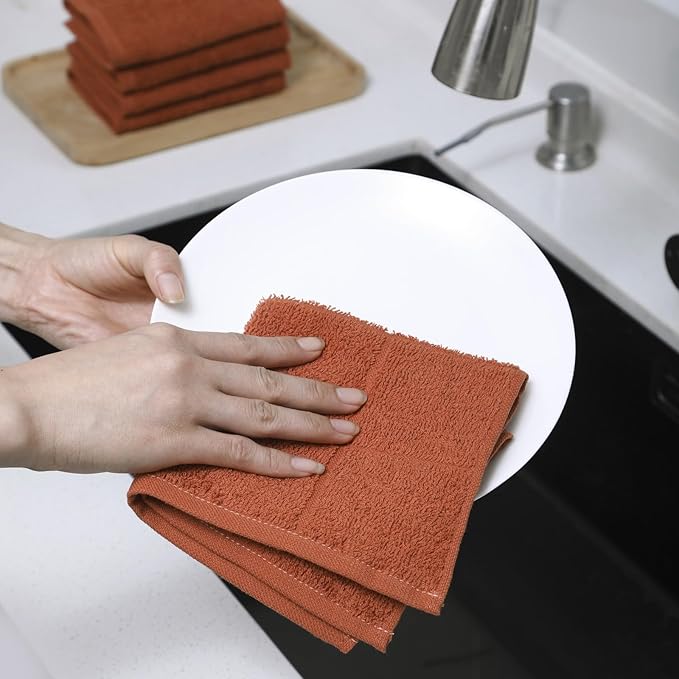 Glynniss Kitchen Dish Cloths Highly Absorbent Dish Rags 100% Cotton Wash Cloths - Image 6