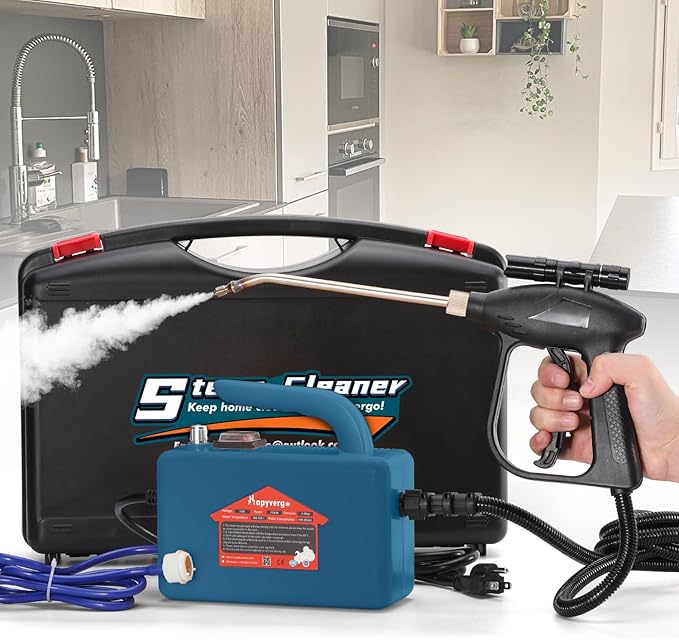 High Pressure Steam Cleaner - 1700W Handheld Steamer by HapyvergoDirect