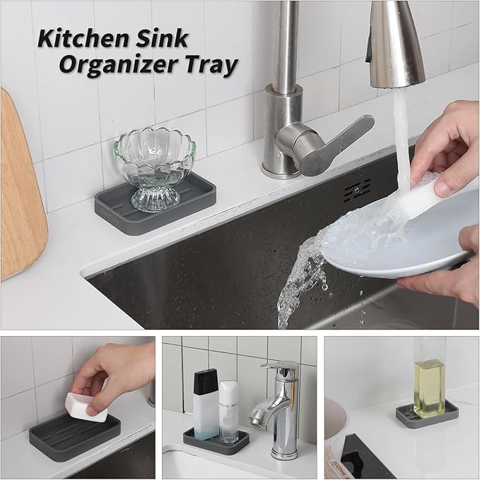 Silicone Kitchen Sink Organizer Tray - Image 4