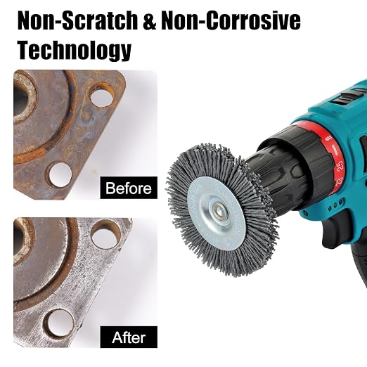 MAXMAN Nylon Drill Brush Set for Rust Removal - Image 6