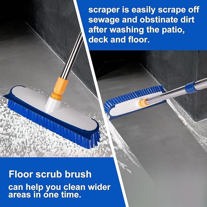 ITTAHO Floor Scrub Brush - 2 in 1 Deck Scrub Brush - Image 6